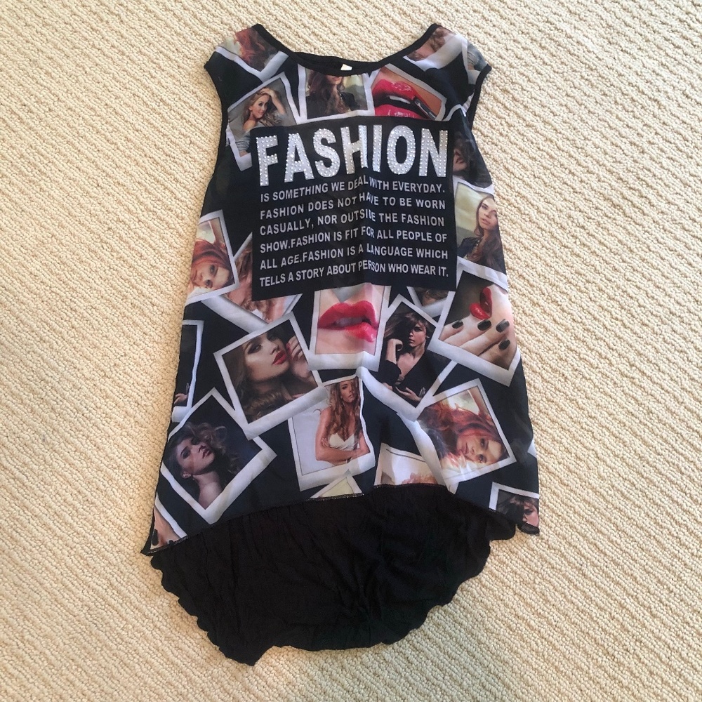 FASHION mesh shirt with cut out back - SUMMER TOP